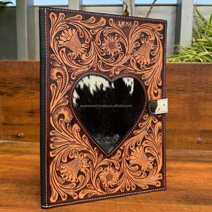 โฟลเดอร์แฟ้มหนังสำหรับเขียนธุรกิจพร้อมที่ใส่ปากกาหนังวัวแบบมีที่ปิดด้วยแม่เหล็ก - Product Image 2