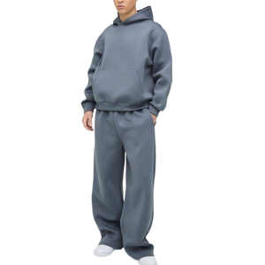 Conjunto de Sudadera con Capucha Oversize y Pantalones Jogger Unisex para Hombre, Estilo Streetwear, Ecológico, Transpirable, Lavado Ácido, Liso, Personalizado - Product Image 5