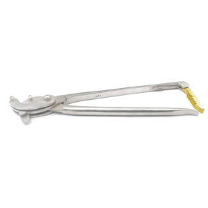 Serra Emasculator de mango recto, trinquete dorado, Triple Crush, 14 pulgadas, acero inoxidable, instrumento quirúrgico veterinario de alta resistencia, CE - Product Image 5