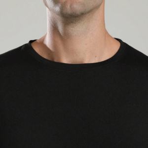 <b>Men's</b> Solid Short Sleeve Black Top Red <b>Pants</b> 100% Cotton Terry Fabric Quick Dry Breathable Eco-Friendly Winter Sleepwear Casual - Product Image 6