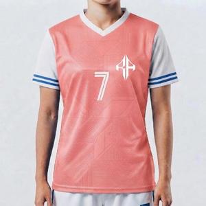 Camiseta de Fútbol para Mujer con Cierre de Pullover y Manga Corta con Estampado Sublimado, 100% Poliéster, RIVIAN ATLANTI, en Oferta - Product Image 1