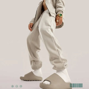 ชุดเซ็ตเสื้อฮู้ดดี้และกางเกงขายาวทรงโอเวอร์ไซส์ ผ้าฟลีซ ระบายอากาศได้ดี สีพื้น แบบสวมใส่สบาย ทรงปกติ สำหรับฤดูหนาว สไตล์สปอร์ต ปี 2026 รุ่น Unisex - Product Image 2