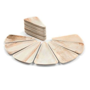 Nueva Bandeja de Comida Triangular Elegante de 10 Pulgadas, Biodegradable, Hecha de Hoja de Palma, Vajilla Ecológica para Fiestas al Aire Libre y Catering - Product Image 3