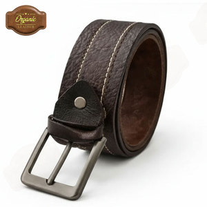 Cinturón de Cuero Genuino 100% de Grano Completo con Hebilla Clásica, Correa Premium para Uso Casual y Formal - Product Image 3