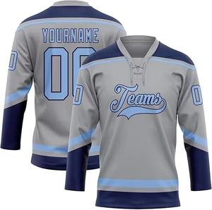 Uniforme de Hockey sobre Hielo de Poliéster, Prenda Deportiva Más Vendida, Jersey de Hockey sobre Hielo Unisex con Estampado por Transferencia de Calor y Bordado a Bajo Precio - Product Image 5