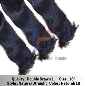 Extensiones de cabello Remy DE LA Virgen Humana 100%, paquetes de cabello ondulado recto natural indonesio, superventas, novedad - Product Image 4