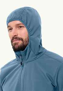 Veste matelassée imperméable à capuche pour homme, vert uni, fermeture éclair décontractée, extérieur en polyester, doublure en nylon, pour l'automne - Product Image 4