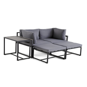 Modern Outdoor Garden Set Metal Patio <b>Sofa</b> <b>Table</b> Cushioned Deck Furniture High <b>End</b> Waterproof Lawn Terrace Modular <b>Sofa</b> - Product Image 4
