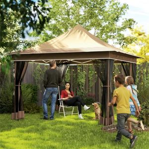 Pérgola de Tela Impermeable Beige para Jardines y Terrazas, Toldo y Gazebo - Product Image 6