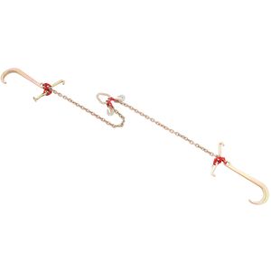 Catena di traino G80 zincata certificata DOT 5/16FT X 3FT con ganci a cluster RTJ e catena a V con limite di carico di esercizio di 9620 libbre - Product Image 5