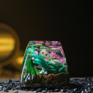 คีย์แคปช่างฝีมือแห่งป่าลึกลับ, คีย์แคปแบบกำหนดเอง, คีย์แคปอนิเมะน่ารัก, คีย์แคปสีเขียว, ชุดคีย์แคป, คีย์แคปไม้ - Product Image 2