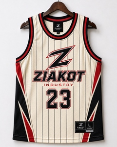 Wholesale Direct Ziakot Industry Custom White Black-<b>Red</b> Authentic Throwback Basketball Jersey - Product Image 3