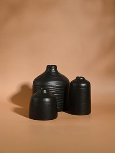 Black Handmade Custom Design European Modern Ceramic Porcelain Matte Glaze <b>Small</b> Tabletop Flower <b>Vase</b> Wedding Easter Home Decor - Product Image 1