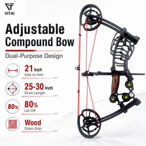 Arc à poulies double usage flèche et balle d'acier 340 <span class=keywords><strong>FPS</strong></span>, arc de <span class=keywords><strong>tir</strong></span> réglable pour la pratique sportive - Product Image 1
