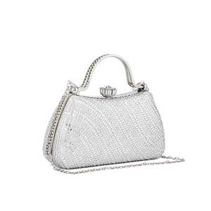 Bolso de noche elegante plateado P24186 - Product Image 2