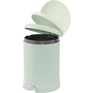 Cestino per Rifiuti in Acciaio Inox Rotondo da 1,2 Galloni, Piccolo Contenitore Metallico con Coperchio a Chiusura Morbida e Pedale - Product Image 2