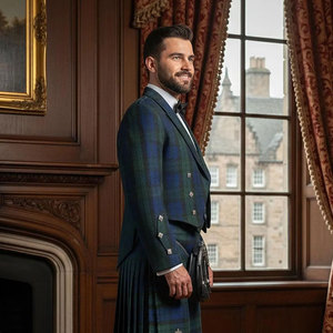 Veste et gilet Prince Charlie en tartan Black Watch écossais pour homme - Product Image 2