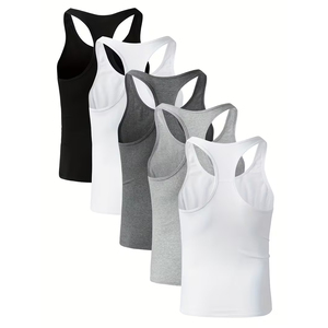 Best Selling Men's Fitness <b>Long</b> Sleeve <b>Vest</b> Gray Color Casual Wear Knitted Bodybuilding Gym Fitness Training Singlet - Product Image 3