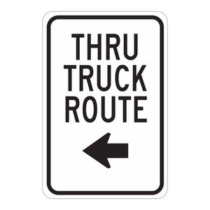 Panneau de signalisation routière Brady Thru Truck Route - Résistant aux intempéries, haute visibilité, pour l'extérieur - Product Image 2