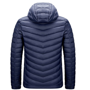 Men's Oversize High Collar <b>Fluffy</b> Jackets Custom Winter Bomber Puffer Jacket For Men Outdoor Waterproof With Zip Pocket - Product Image 2