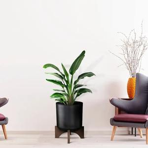 Pot de fleurs moderne en métal pour intérieur et extérieur, jardin, patio, décoration de la maison, résistant à la rouille, durable, conteneur pour plantes - Product Image 4