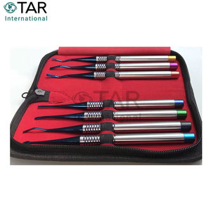 Kit de 7 instruments chirurgicaux de luxe pour extraction d'implants, avec élévateur de racine PDL et revêtement en titane, et plateau de stérilisation - Product Image 4