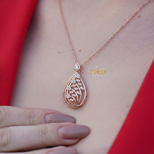 Pendentif en diamant en forme de goutte d'eau argenté avec diamants étincelants, bijoux de luxe pour fiançailles, anniversaire et mariage - Product Image 5