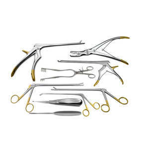 Kit d'instruments manuels orthopédiques en acier inoxydable de haute qualité, durables et réutilisables pour la laminectomie, la chirurgie de la colonne vertébrale et la neurochirurgie osseuse - Product Image 2