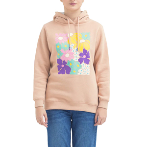 Sudadera con Capucha para Mujer, Estampado Floral, Algodón y Bambú, Tejido de Punto, Casual, Holgada, Estilo Urbano, para Primavera y Otoño - Product Image 2
