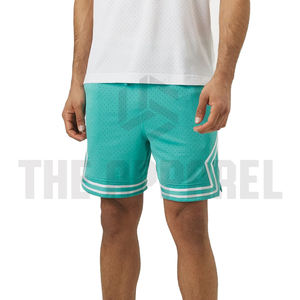 กางเกงขาสั้นผู้ชายปักโลโก้ตามสั่ง ปี 2026 กางเกงบาสเก็ตบอลผ้าตาข่ายเรียบๆ กางเกงออกกำลังกายผ้าตาข่ายสำหรับผู้ชาย - Product Image 6