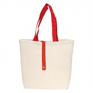Sac fourre-tout réutilisable en toile de coton, design enroulable, écologique, pour courses et produits frais, portable, couleur crème naturel, unisexe - Product Image 2