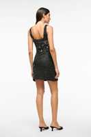 Robe Courte Droite de Luxe pour Femme avec Strass et Pompons – Tenue de Soirée pour Club, Anniversaire, Bal de Promo, Soirée, Spectacle à Las Vegas