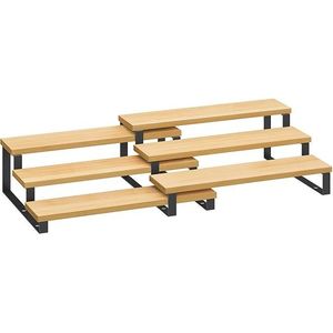 Set di 2 Espositori a 3 Livelli in Legno Ingegnerizzato, Organizzatore per Profumi e Porta Cupcake, Scaffali e Unità di Stoccaggio - Product Image 1