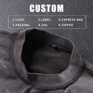 T-shirt Oversize en Coton Premium avec Strass, Effet Délavé Soleil, Grammage Lourd, Style Vintage, Personnalisable avec Logo, Délavage Acide, Streetwear - Product Image 2