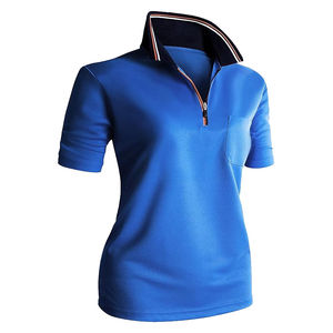 Men's <b>Light</b> Blue Short Sleeve for Shirt Solid Color Regular Fit Zip Front Formal Style Jersey Fabric - Product Image 6