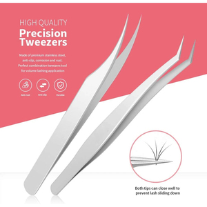 Pince à épiler de précision professionnelle pour cils, accessoire de beauté pour la pose de cils, pour usage en salon et cosmétique, outil professionnel pour les yeux - Product Image 4