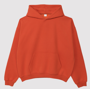 Sudadera con Capucha Unisex, Color Beige Sólido, Felpa Francesa, Estilo Casual, Bolsillo Frontal, Corte Regular, 100% Algodón, Bordada, Transpirable - Product Image 4
