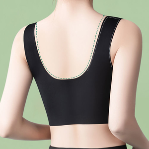Women Lightweight Wireless Sports Bra Plus Size <b>Seamless</b> Bralette Lace Backless Shockproof Comfortable Vest Brassiere USA Trend - Product Image 3