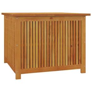 Boîte de rangement de jardin en bois d'acacia massif 29,5x29,5x22,8 po Produit en bois naturel - Product Image 2