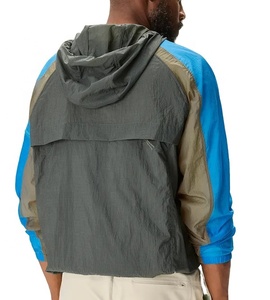 Venta al por mayor chaqueta cortavientos transpirable Casual moda a prueba de viento sudaderas con capucha 100% poliéster al aire libre Zip Up chaquetas cortavientos hombres - Product Image 2