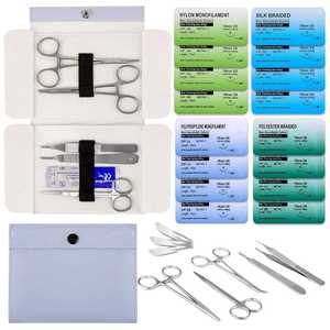 Reusable Suture Practice Kit <b>Silicone</b> Pad Stainless Steel Surgical <b>Tools</b> Manual Set Beginner Advanced Suturing Dentavex CE - Product Image 1
