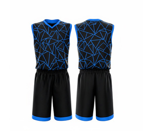 Ensemble d'uniformes de basketball personnalisés entièrement sublimés, maillot et short de sport respirants en polyester pour hommes et femmes - Product Image 5