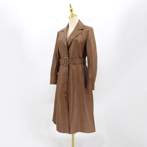 Abrigo Largo de Invierno para Mujer en Piel de Oveja con Cierre de Botones de Cuerno, Relleno 100% Poliéster, Estilo Vintage, Colores Personalizables - Product Image 5