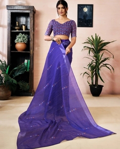Sari Tradicional KV Listo para Usar para Niños, con Estampado Geométrico y Adornos de Lino, Antiarrugas, Reversible, de Secado Rápido, para Fiestas de Otoño - Product Image 3