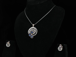 Collier unisexe tendance certifié en argent sterling 925 plaqué or avec saphir naturel, rubis, opale et pierres de naissance multicolores de 3 mm - Product Image 3