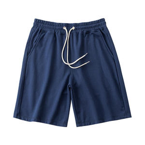 Shorts Bermuda Homme Couleur Unie avec Cordon de Serrage Taille Mi-Haute en Coton Décontracté Respirant avec Poches en Tissu Tricoté - Product Image 5