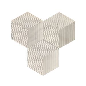 Baldosa Hexagonal de Mármol Blanco, Piedra Natural con Acabado Texturizado OL, Baldosa de Pared Acanalada 3D - Product Image 6