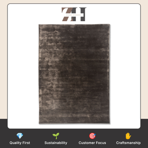 Hand Loom Beige Viscose Rectangle <b>Rug</b> Textured Area Carpet Floor Covering Home Decor - Product Image 6