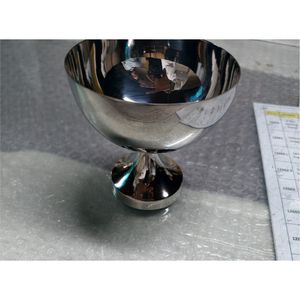 Bol à fruits moderne en verre transparent avec support en fil chromé, vaisselle décorative, saladier pour la maison, les fêtes et les mariages - Product Image 4