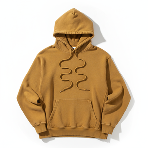 <b>Men's</b> Hooded Fleece Sweatshirt Solid Color Casual Wear Regular Fit Autumn Style Cotton Knitted <b>Pullover</b> with Front Pocket - Product Image 1
